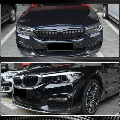 Front Bumper Splitters Carbon Fiber V4 (for M-Sport 2017-2020) for BMW 5 Series G30/31 2017-2023 - image 5
