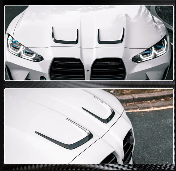Engine Hood Air Vent Covers Dry Carbon Fiber (2021+) for BMW 4 series G22/23/26 2020- - image 5