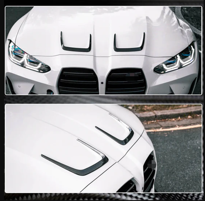 Engine Hood Air Vent Covers Dry Carbon Fiber (2021+) for BMW 4 series G22/23/26 2020- - image 5