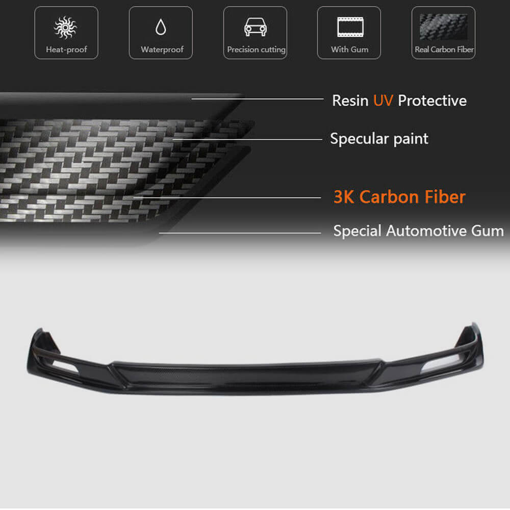 Front Bumper Lip Spoiler (Carbon) for Subaru BRZ 2012-2021 - image 5