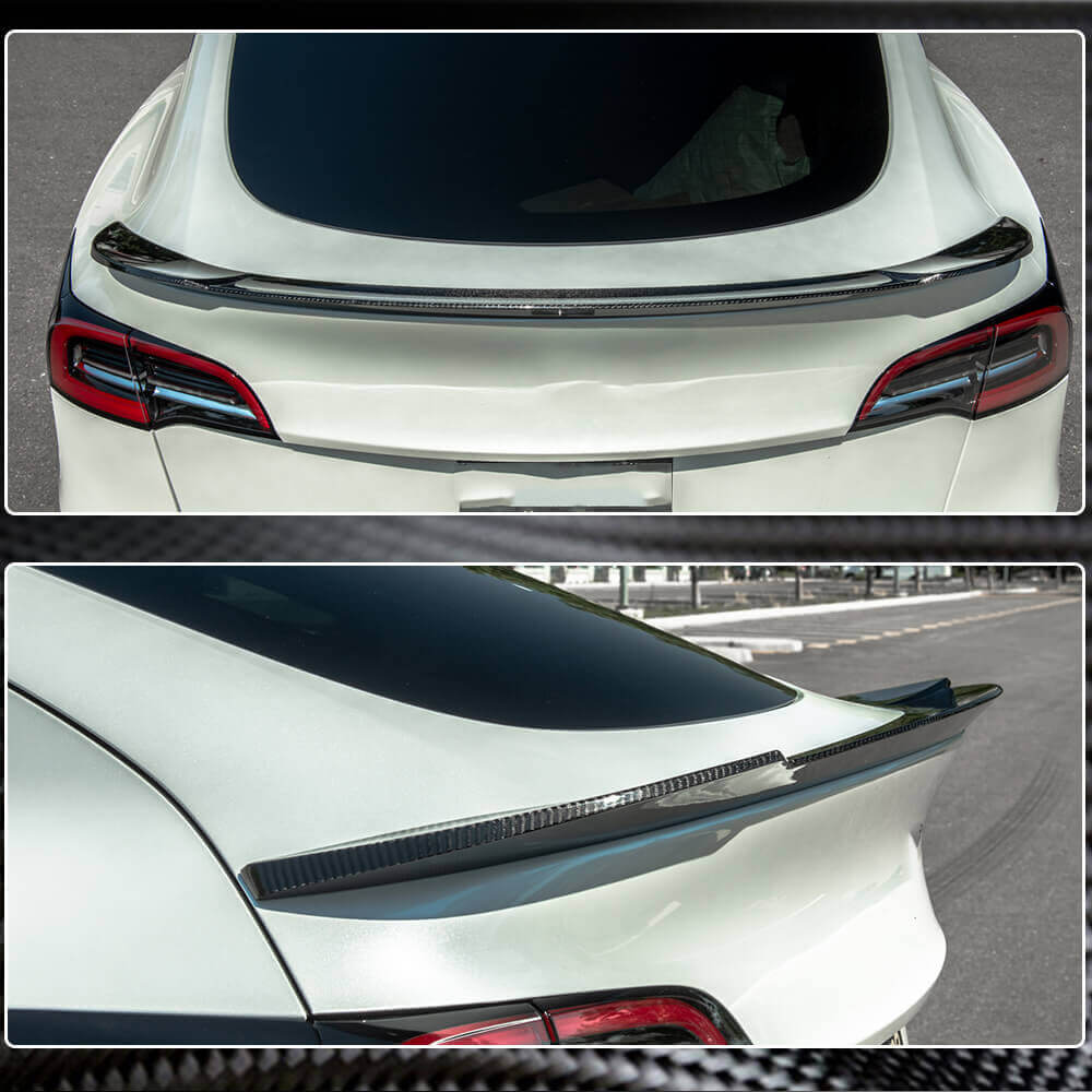 Rear Trunk Spoiler Carbon Fiber V3 (2020-2023) for Tesla Model Y - image 5