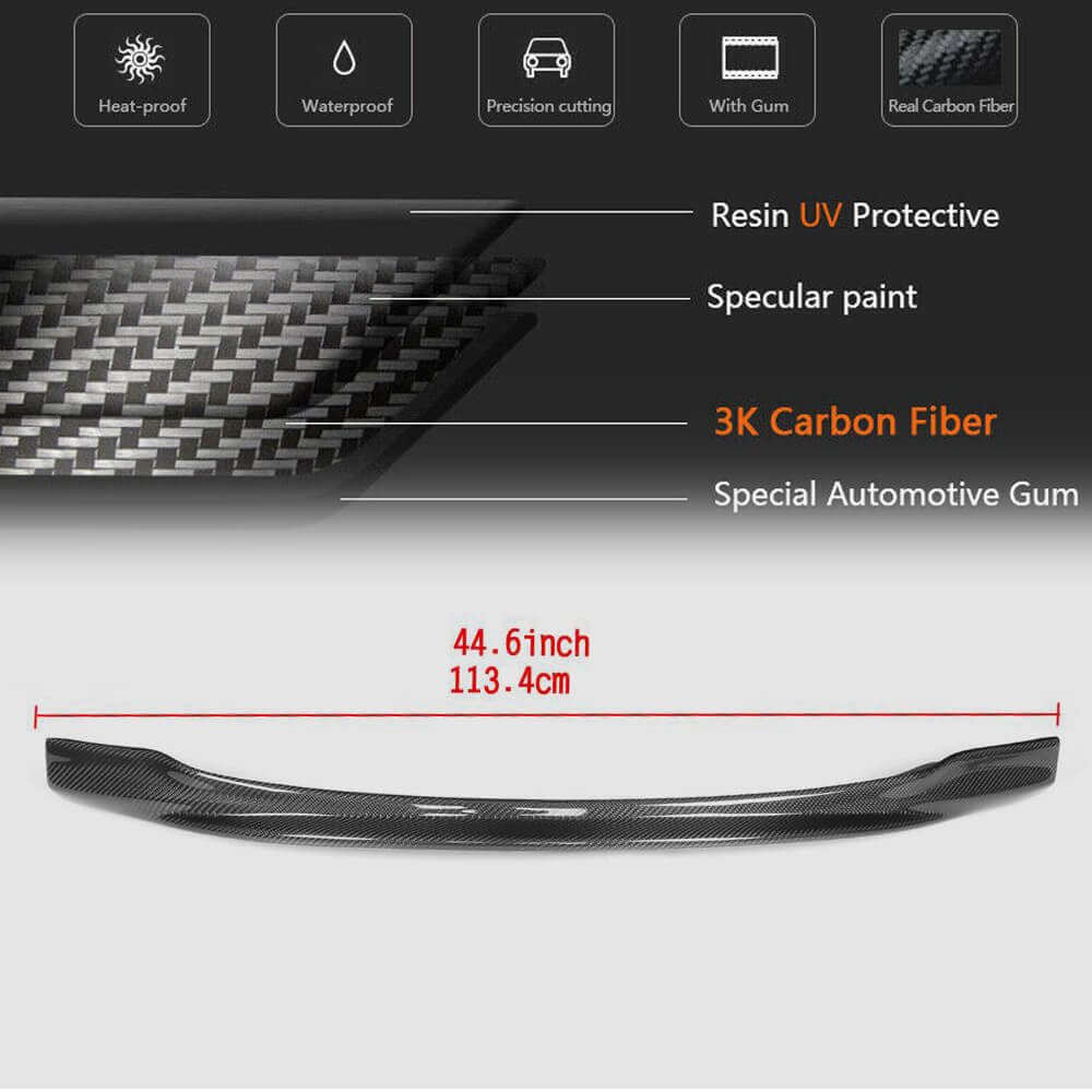 Front Bumper Lip V4 for F10 M5 Carbon for BMW 5 Series F-10/11/07 2010-2016 - image 5