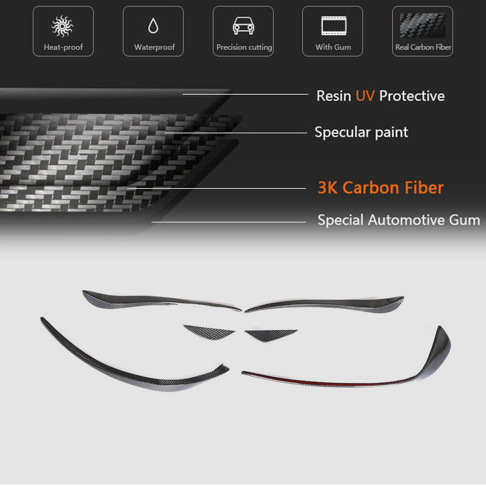 Covers on the front bumper (for CLA45 AMG SD 2013-2016, Carbon) for Mercedes CLA C117 2013-2019 - image 5