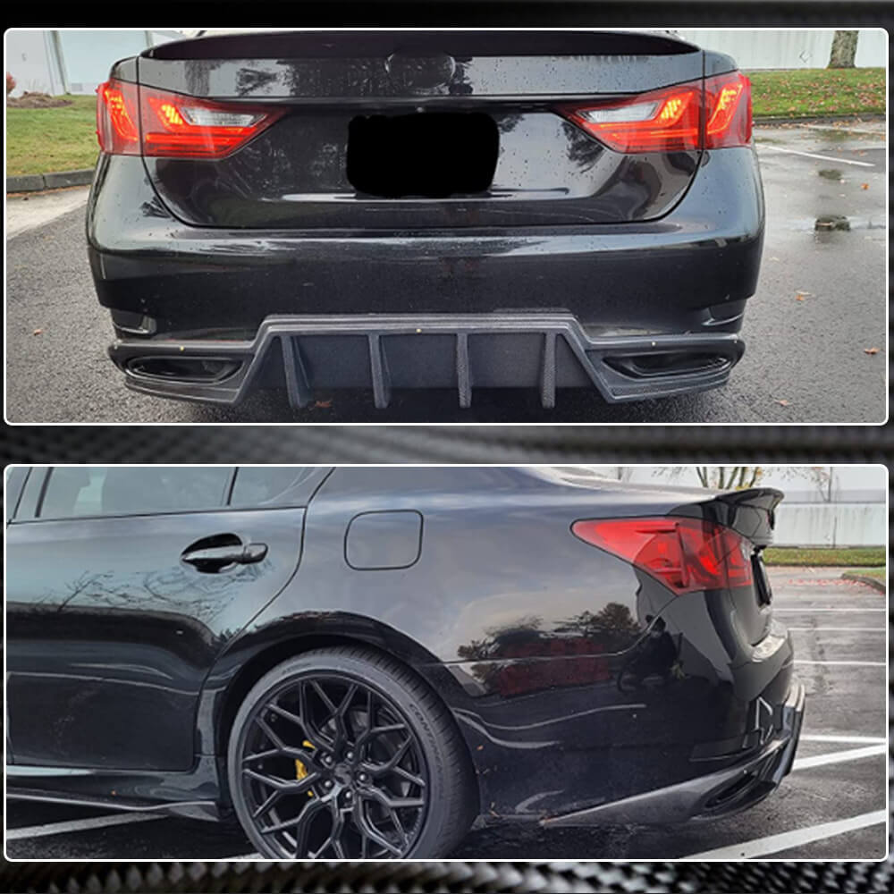 Rear Bumper Diffuser (for F-Sport 2011-2015, Carbon) for Lexus GS 2011-2020 - image 5