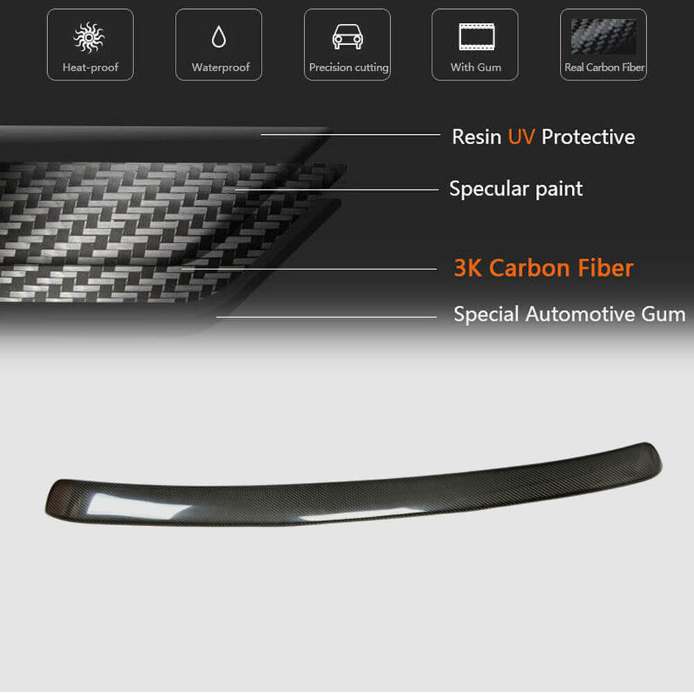 Spoiler (for S-Line 2007-2011, Carbon) for Audi A4 B8 2007-2015 - image 5