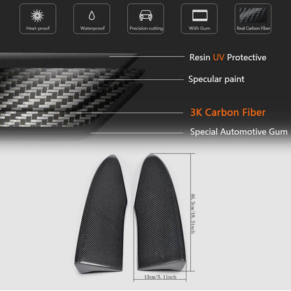 Rear bumper flaps Flap (for S-Line Sedan 2012-2016, Carbon) for Audi A3 2012-2020 - image 5