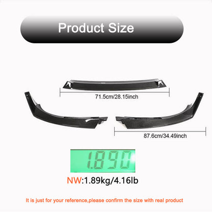 Front Bumper Lip V1 for G26 M-Sport, Carbon for BMW 4 Series G22/23/26 2020- - image 5