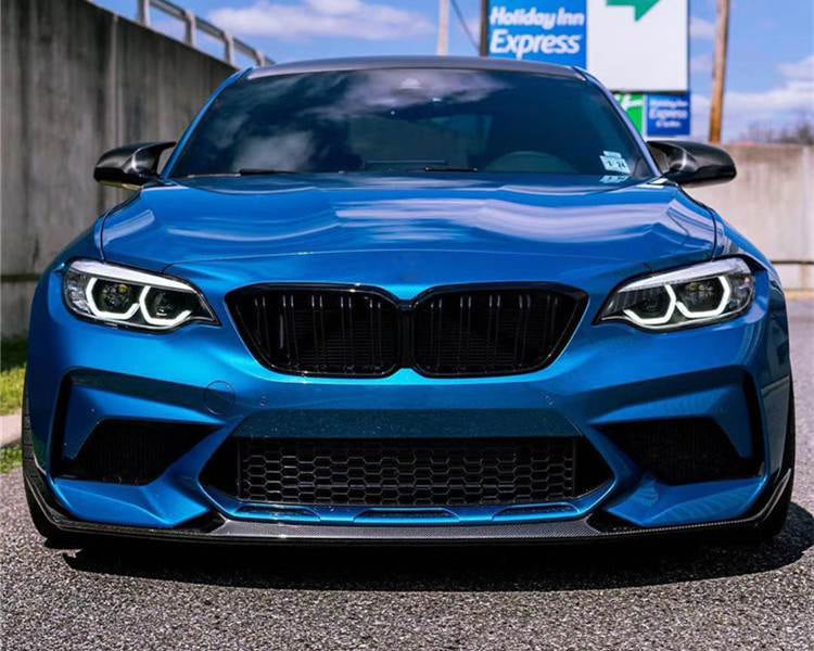 Front Bumper Lip V2 for F87 M2 Competition, Carbon for BMW 2 Series F22/F23 2014-2021 - image 5