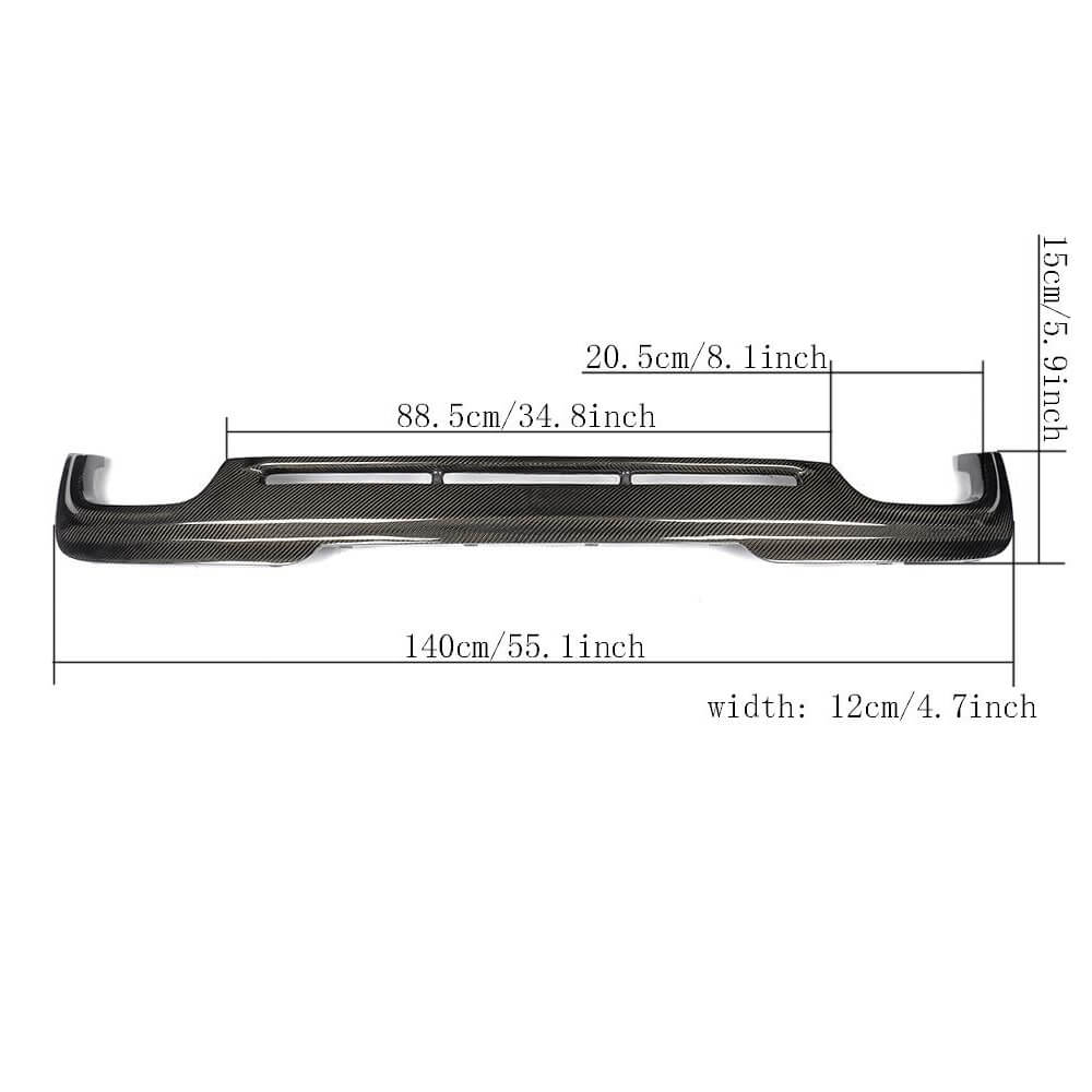 Rear Bumper Diffuser Carbon Fiber V6 (M-Sport) for BMW 5 series F-10/11/07 2010-2016 - image 5