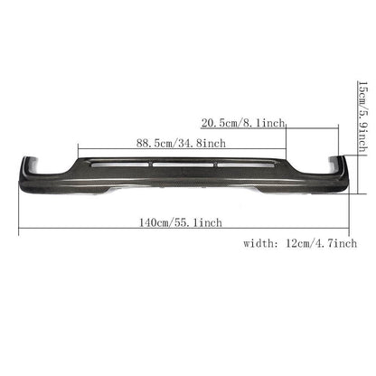 Rear Bumper Diffuser Carbon Fiber V6 (M-Sport) for BMW 5 series F-10/11/07 2010-2016 - image 5