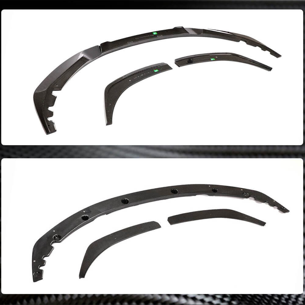 Front Bumper Lip Dry Carbon Fiber V4 (M-Sport) for BMW 4 series G22/23/26 2020- - image 5