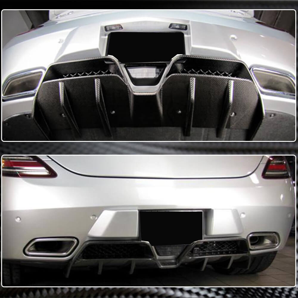 Rear bumper diffuser (Carbon) for Mercedes SLS C197 - image 5