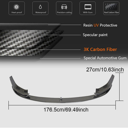 Front Bumper Lip Carbon Fiber V12 (for F82/F83) for BMW 4 series F-32 2012-2020 - image 5