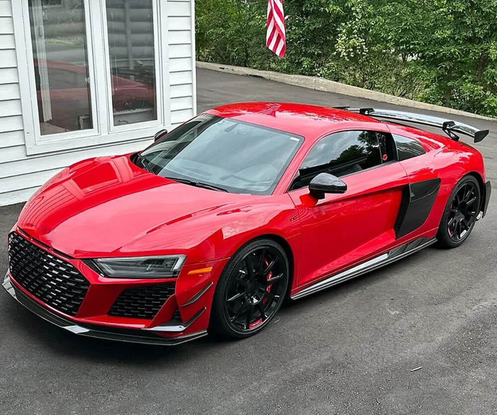 Front Bumper Lip V2 (2023+, Carbon) for Audi R8 2015- - image 5