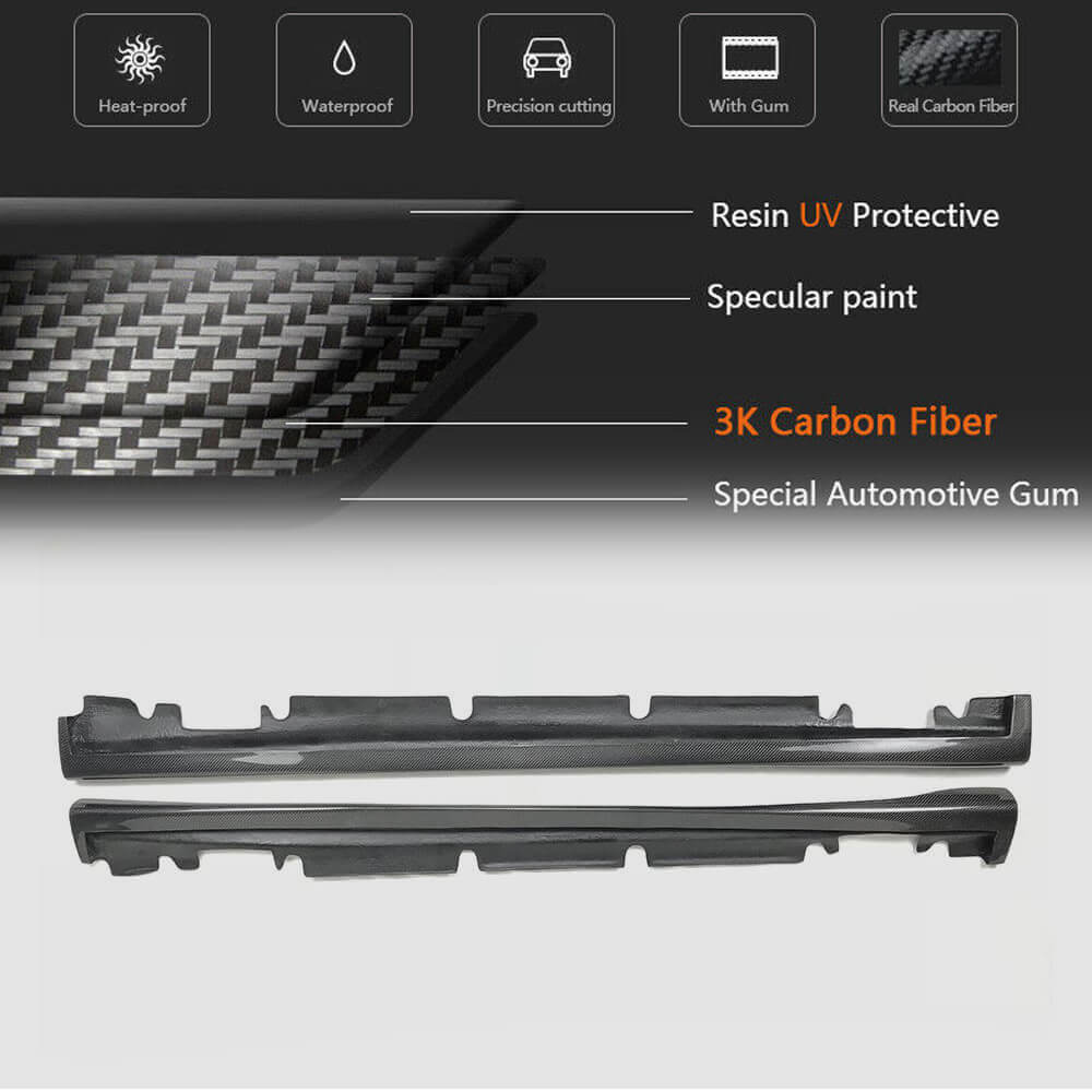 Side Skirts V4 (Carbon) for Mercedes A-сlass W176 2012-2018 - image 5