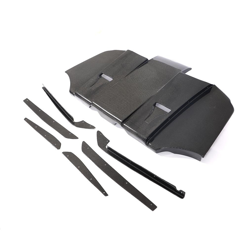 Rear Bumper Diffuser Cover With Vents Carbon Fiber V6 (for E92/E93 M3) for BMW 3 series E-90/91/92/93 2005-2011 - image 5