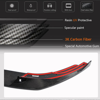 Front Bumper Lip V1 for M-Sport 2022+ Carbon for BMW 3 Series G20/G21 2018- - image 5