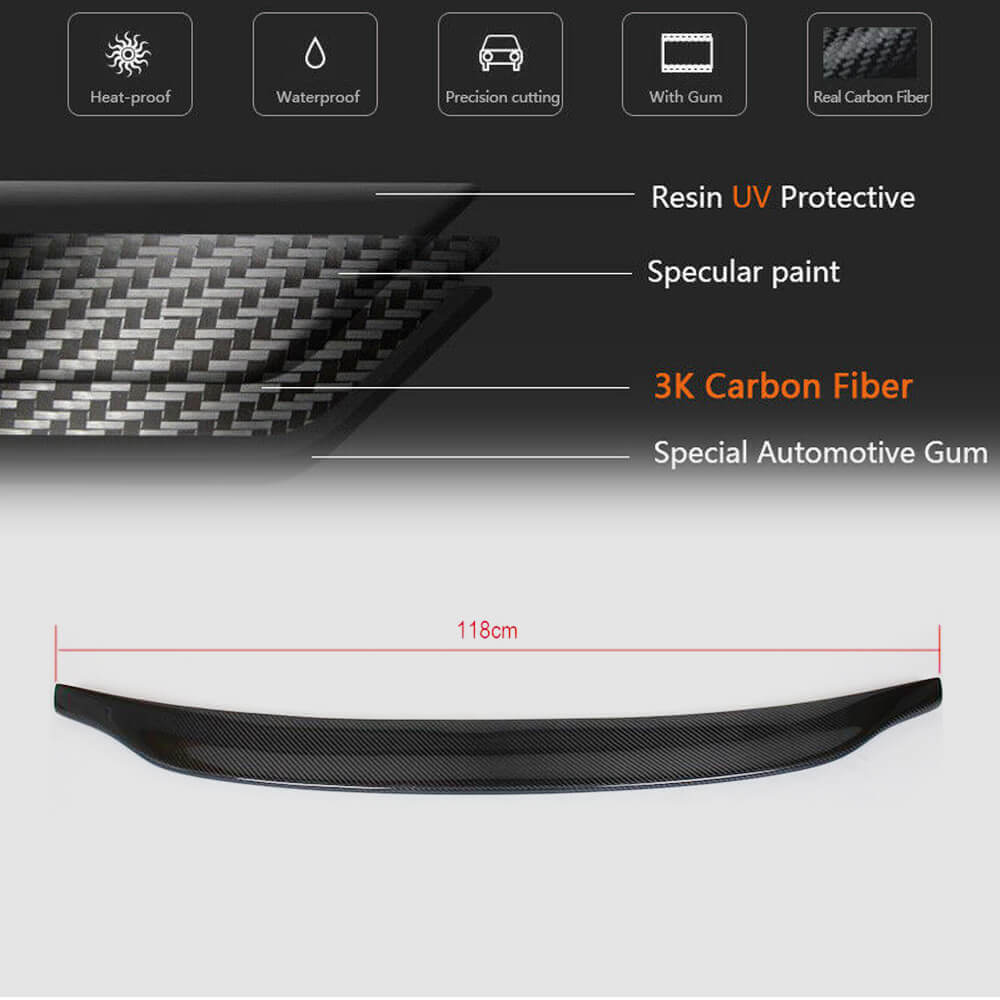 Spoiler V6 (for Coupe, Carbon) for Audi A5 2007-2015 - image 5