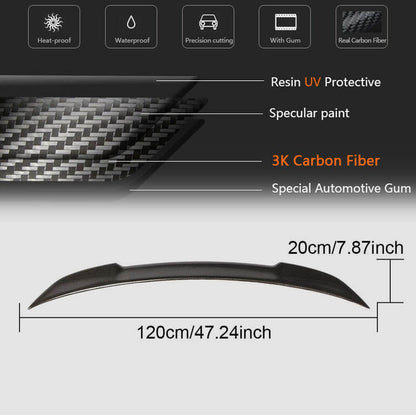 Rear Trunk Spoiler Carbon Fiber V6 (for F82) for BMW 4 series F-32 2012-2020 - image 5