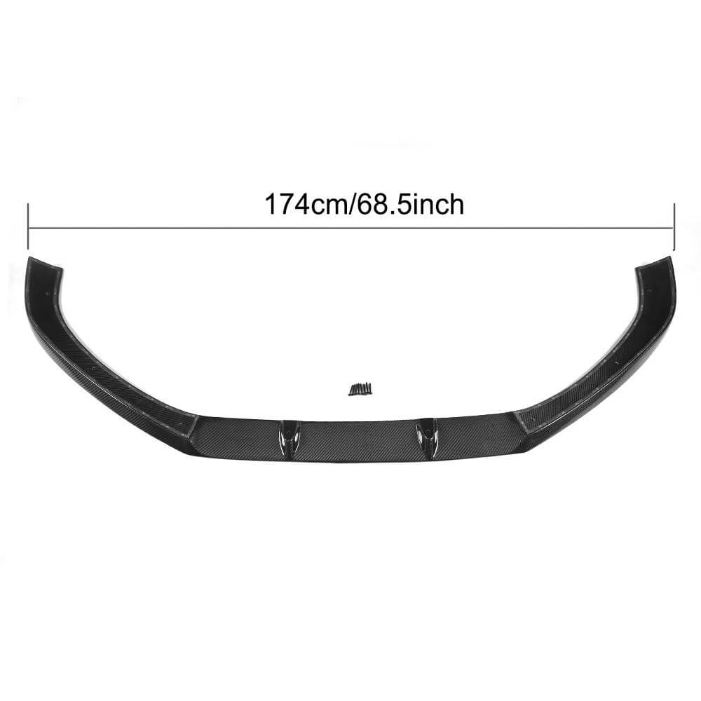 Front bumper lip spoiler Lip V1 (for Base Sedan 2015-2019, Carbon) for Audi A4 B9 2015-2024 - image 5