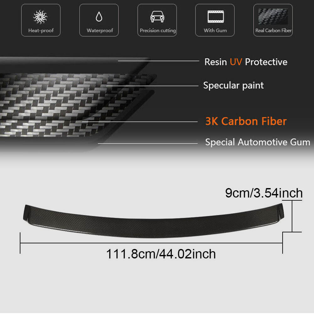 Rear Window Spoiler Visor (for G20, Carbon) for BMW 3 Series G20/21 2018- - image 5