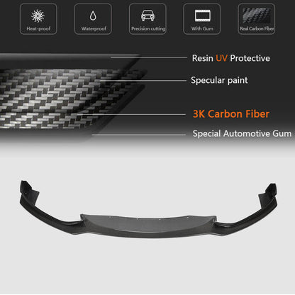 Front Bumper Lip Carbon Fiber V1 (M-Sport) for BMW 4 series F-32 2012-2020 - image 5