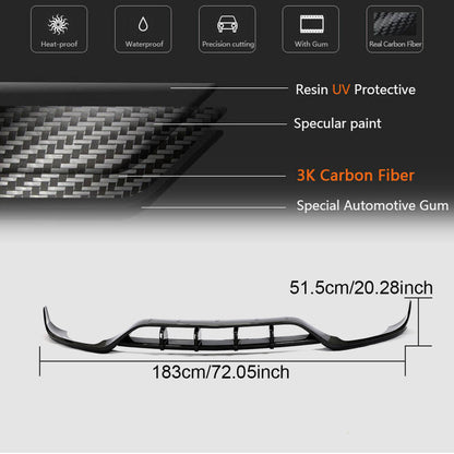 Front Bumper Lip V2 for E63 AMG 2016-2019 Carbon for Mercedes E-сlass W213 2016-2023 - image 5