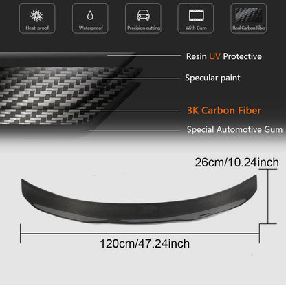 Rear Trunk Spoiler Carbon Fiber V7 (for F82) for BMW 4 series F-32 2012-2020 - image 5