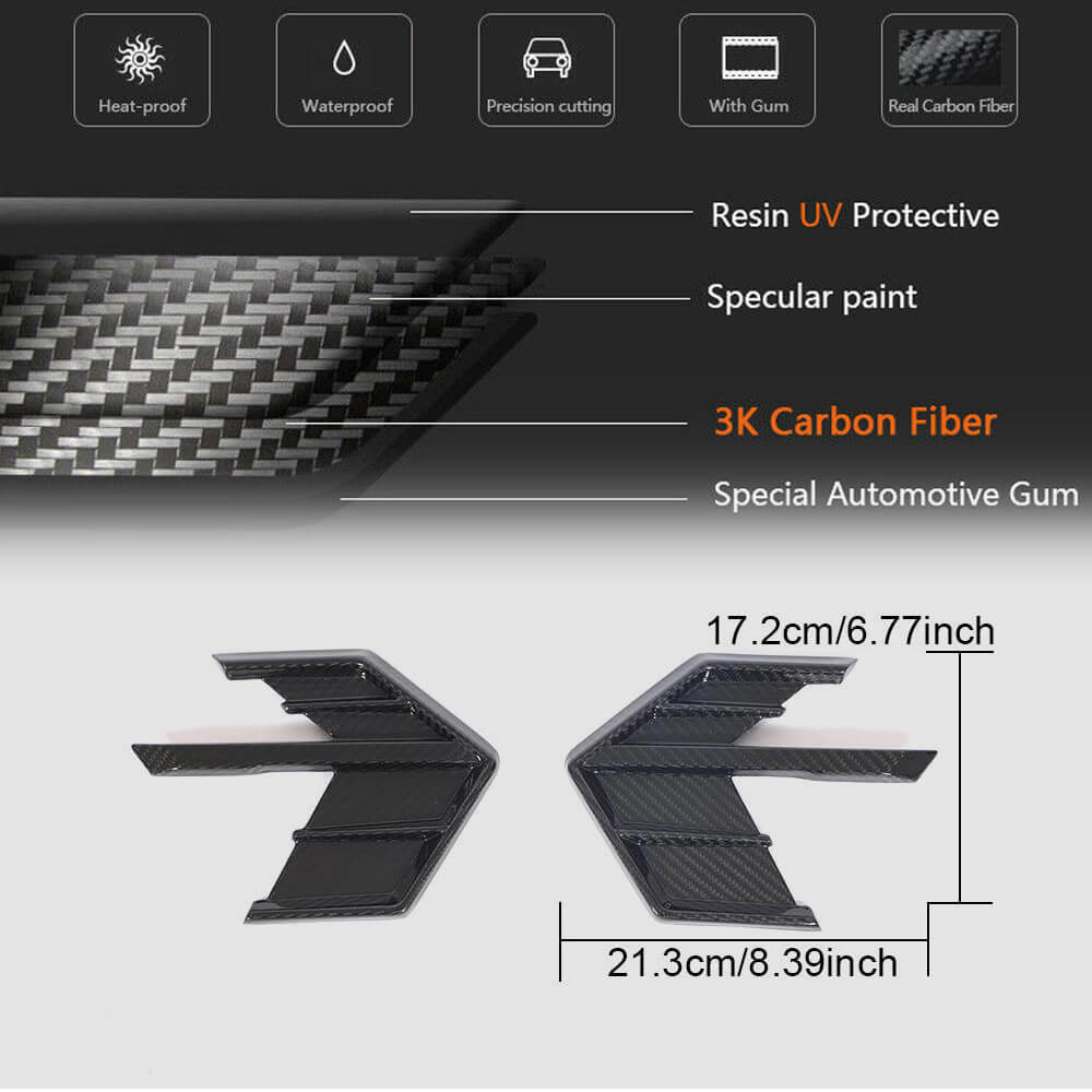 Wing covers (2018-2022, Dry Carbon) for Audi A7 2018- - image 5