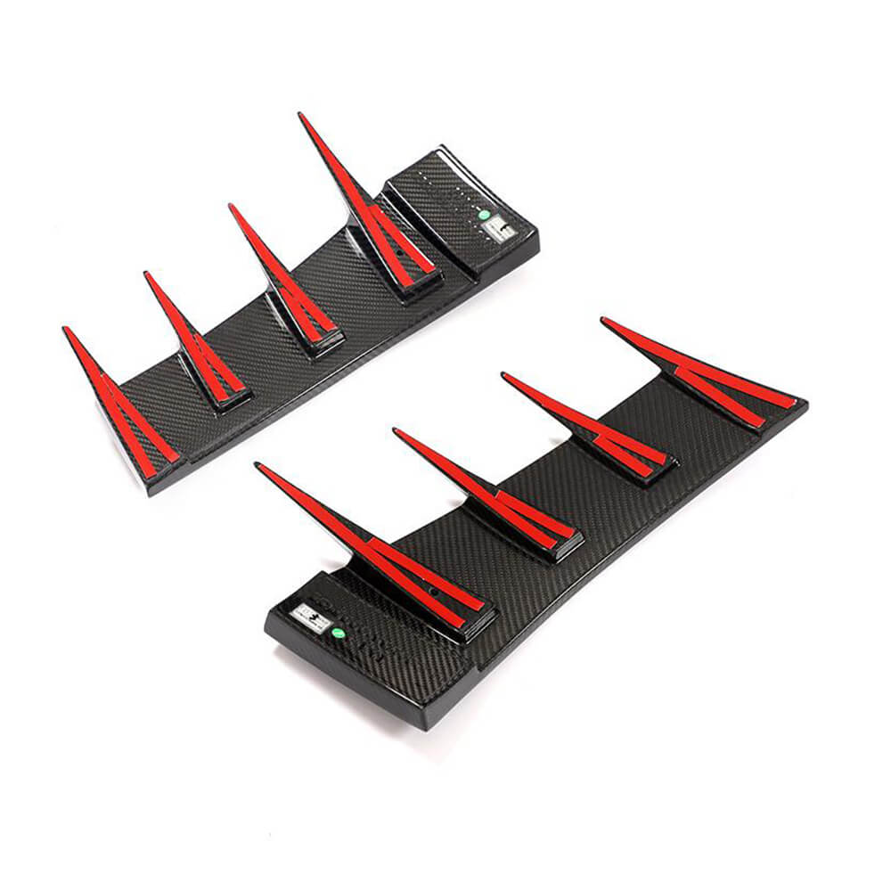 Front bumper extensions V2 (2015-2020, Carbon) for Audi R8 2015- - image 5