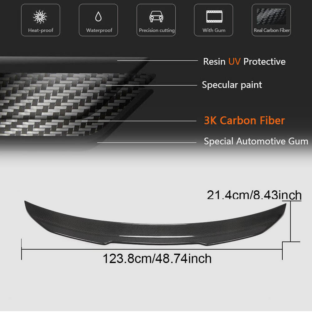 Spoiler V7 (for Sportback, Carbon) for Audi A5 2016-2025 - image 5