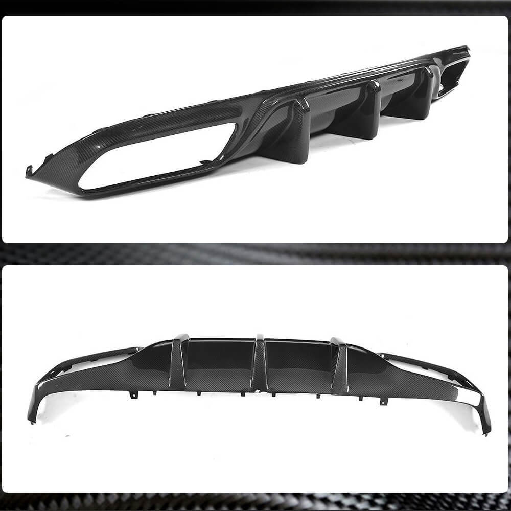 Rear bumper diffuser V1 (for coupe/cabriolet C63 AMG 2015-2019, Carbon) for Mercedes C-class W205 2014-2021 - image 5