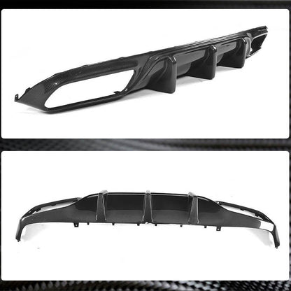 Rear bumper diffuser V1 (for coupe/cabriolet C63 AMG 2015-2019, Carbon) for Mercedes C-class W205 2014-2021 - image 5