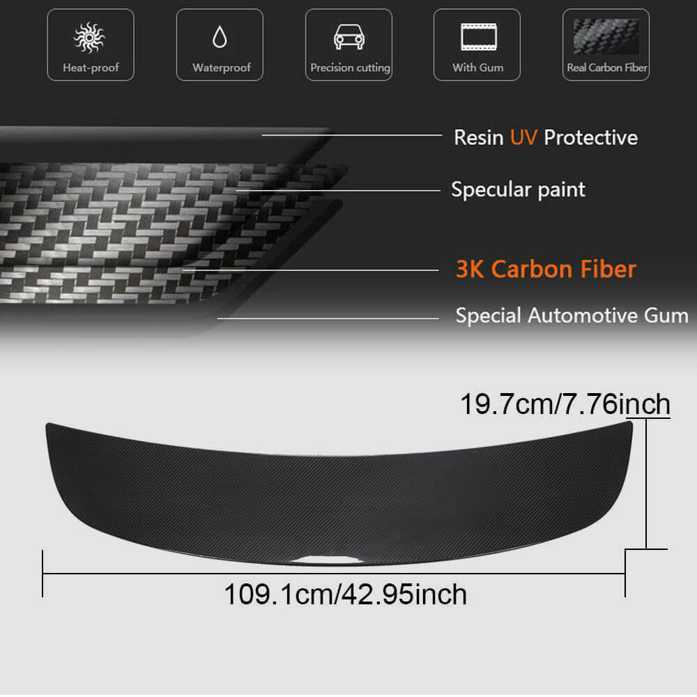 Rear Trunk Spoiler Carbon Fiber V2 (2016-2023) for Tesla Model X - image 5