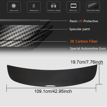Rear Trunk Spoiler Carbon Fiber V2 (2016-2023) for Tesla Model X - image 5