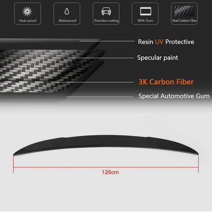 Trunk lid spoiler Carbon V2 (SD) for BMW 5 series F-10/11/07 2010-2016 - image 7