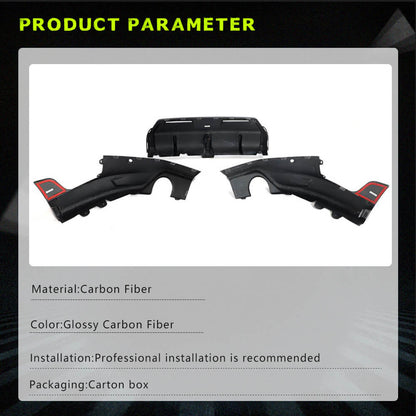 Rear Bumper Diffuser Carbon Fiber V3 (M Sport) for BMW 2 Series G42 2021- - image 5