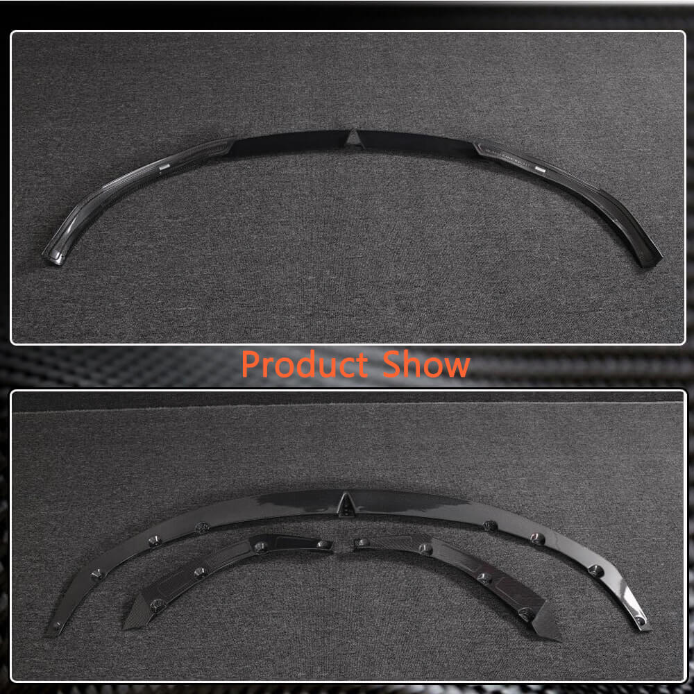 Front Bumper Lip V2 (2021+, Carbon) for Tesla Model S 2012– - image 5