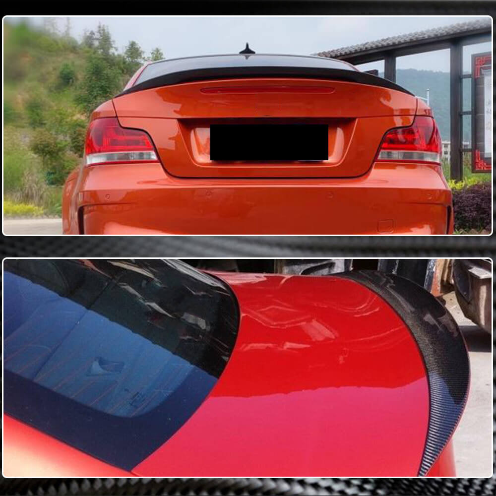 Rear Trunk Spoiler Carbon Fiber V2 (Coupe) for BMW 1 series E81/82/87/88 2004-2011 - image 5