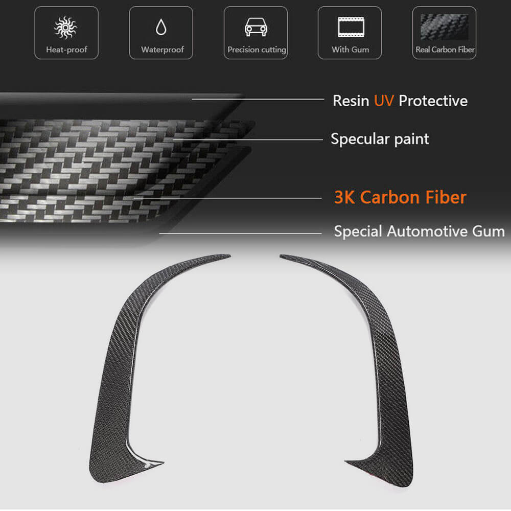 Covers on the rear bumper V1 (for AMG-Line / CLA45 AMG SD, Carbon) for Mercedes CLA C117 2013-2019 - image 5