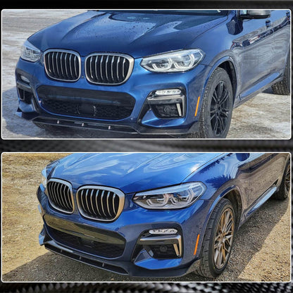 Front bumper lip for original M-Sport 2018-2021, Carbon for BMW X3 G01 2018- - image 5