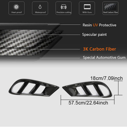 Covers on the front bumper (for AMG-Line SD 2015-2018, Carbon) for Mercedes CLS C218 2011-2018 - image 5