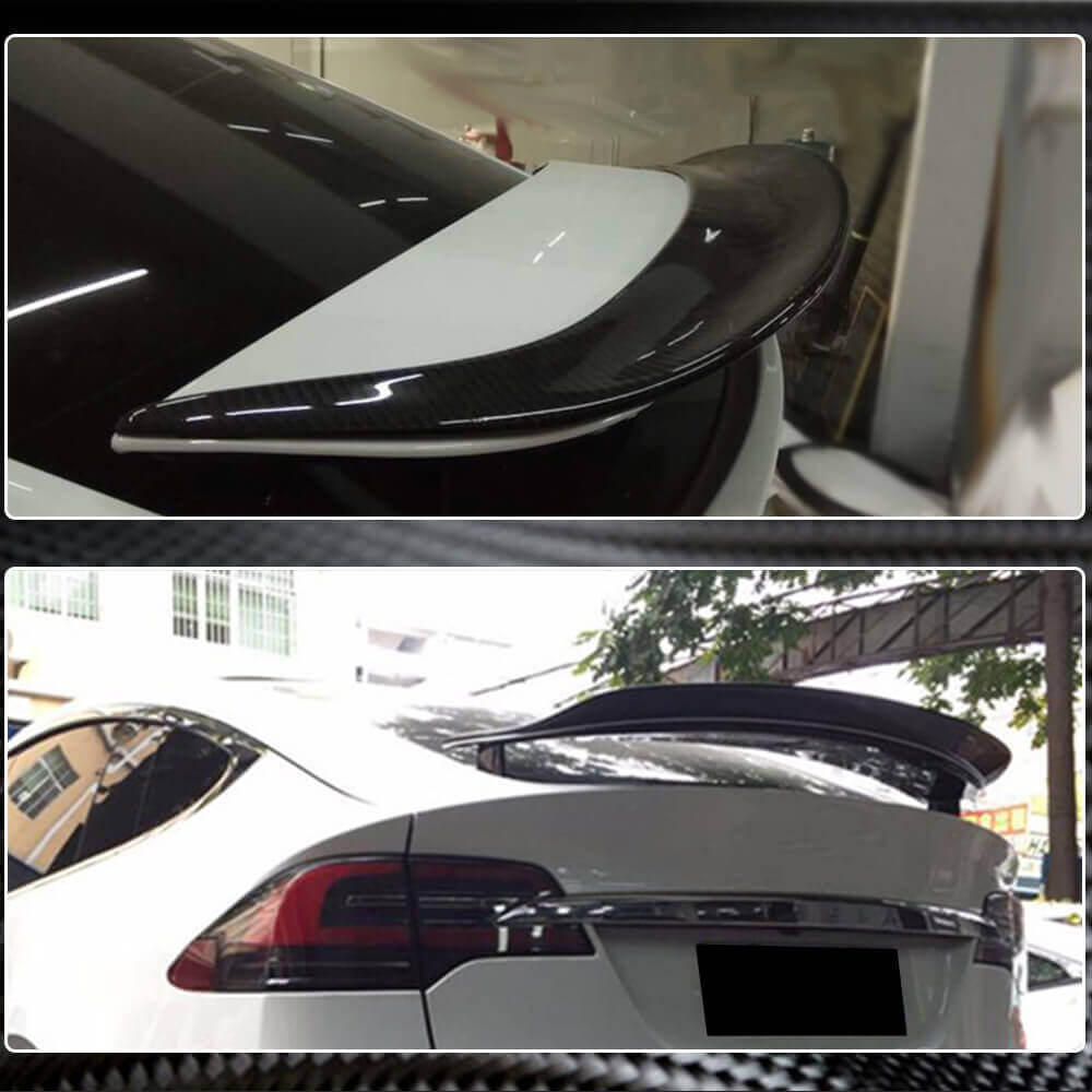 Rear Trunk Spoiler Carbon Fiber V3 (2016-2023) for Tesla Model X - image 5