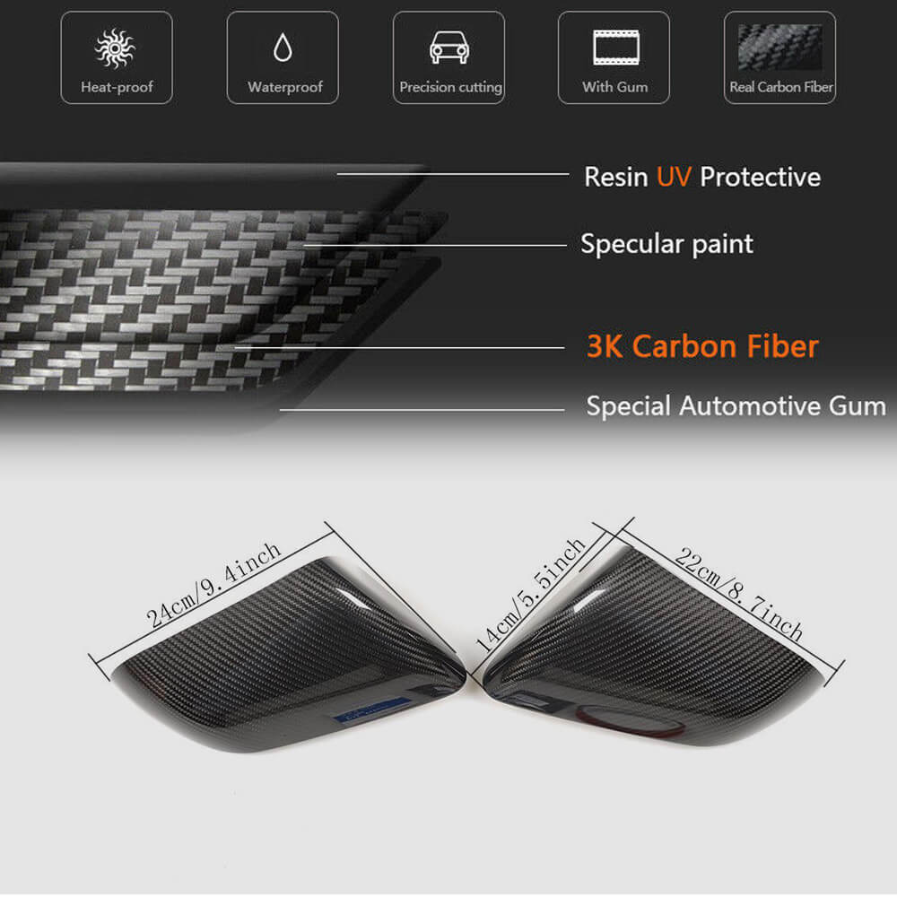 Mirror covers V1 (for USA, Carbon) for Ford Mustang 2015-2023 - image 5