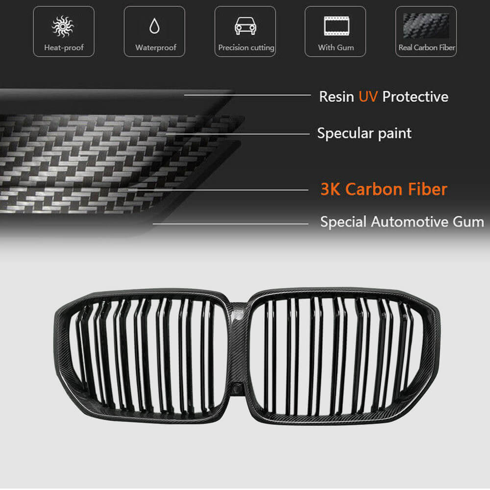 Grilles M-Look V2 (2018-2022, Carbon) for BMW X5 G05 2019- - image 5
