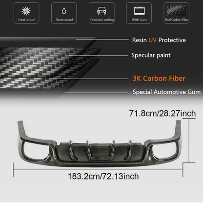 Rear bumper diffuser (2009-2013, Carbon) for Porsche Panamera 2009-2016 - image 5