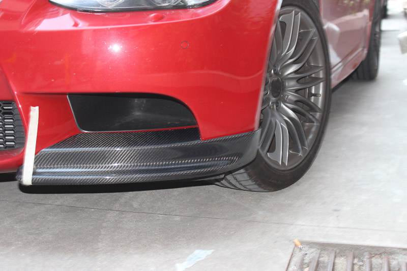 Front Bumper Flap Extensions (for E90 2008-2011 Base, Carbon) for BMW 3 Series E-90/91/92/93 2005-2011 - image 5