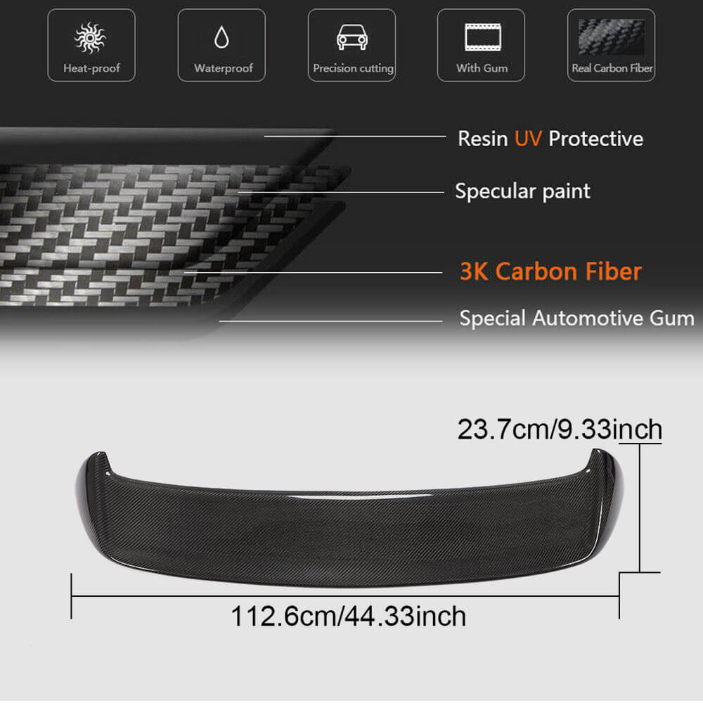 Spoiler (for Base SW 2010-2014, Carbon) for Volkswagen Golf 6 2008-2014 - image 5