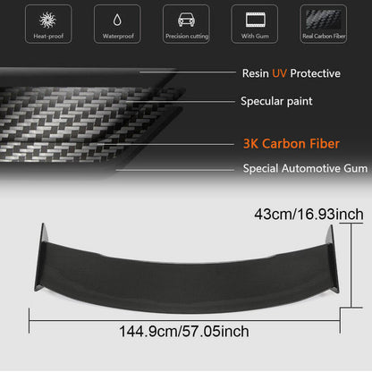 Rear Trunk Spoiler Dry Carbon Fiber V6 (2016-2022) for Tesla Model 3 - image 5