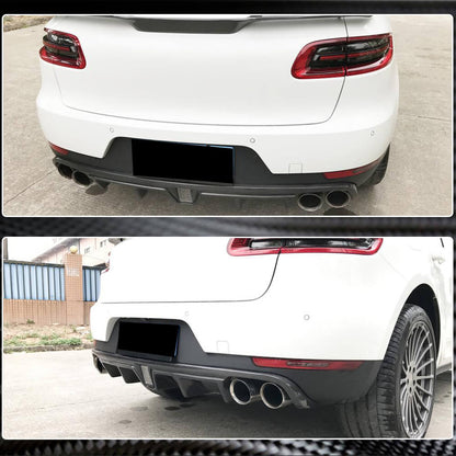 Rear Bumper Diffuser V2 (2014-2021, Carbon) for Porsche Macan 2014-2024 - image 5